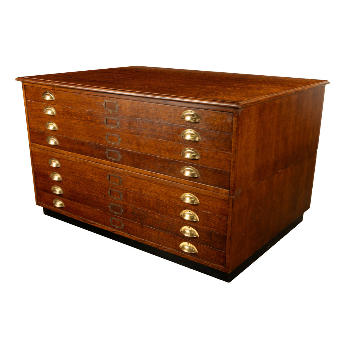 Antique Oak 8 Drawer Filing Print Architect's Blueprint Cabinet Flat File 1900