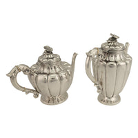 Fine Antique Art Deco Sterling Silver L. Maciel Mexican 3 Piece Tea & Coffee Set 1935 2834 grams.