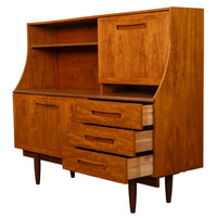 Mid Century Modern Danish Style Teak Credenza Bar Sideboard Buffet G Plan 1960s