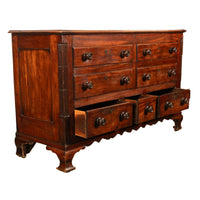 Antique 18th Century English Georgian Mahogany Hinged Top Mule Chest Coffer 1780