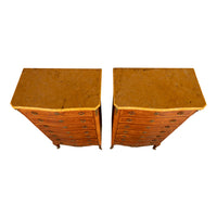 Pair Antique French Semainier Ormolu Marble Chests of Drawers by Kahn & Cie 1895