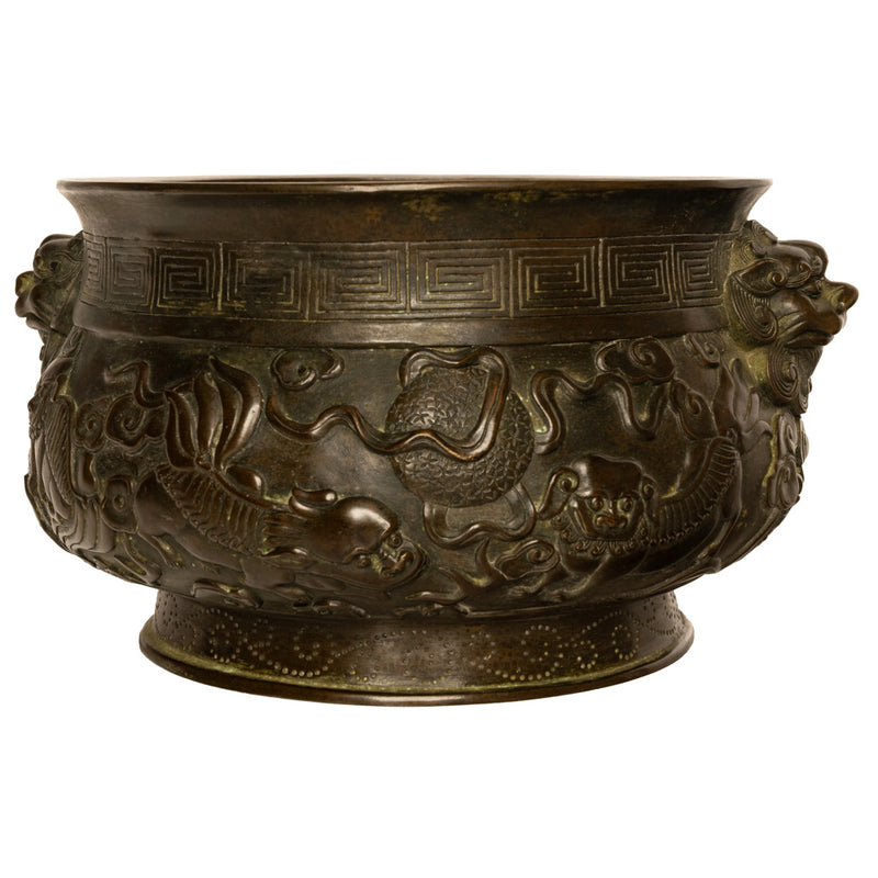 Antique 18th Century Cast Bronze Chinese Qing Dynasty Censer Xuande Mark, Circa 1780