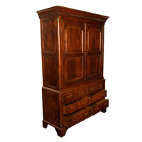 Antique 18thC Georgian Oak Welsh Livery Housekeepers Press Cupboard Cabinet 1740