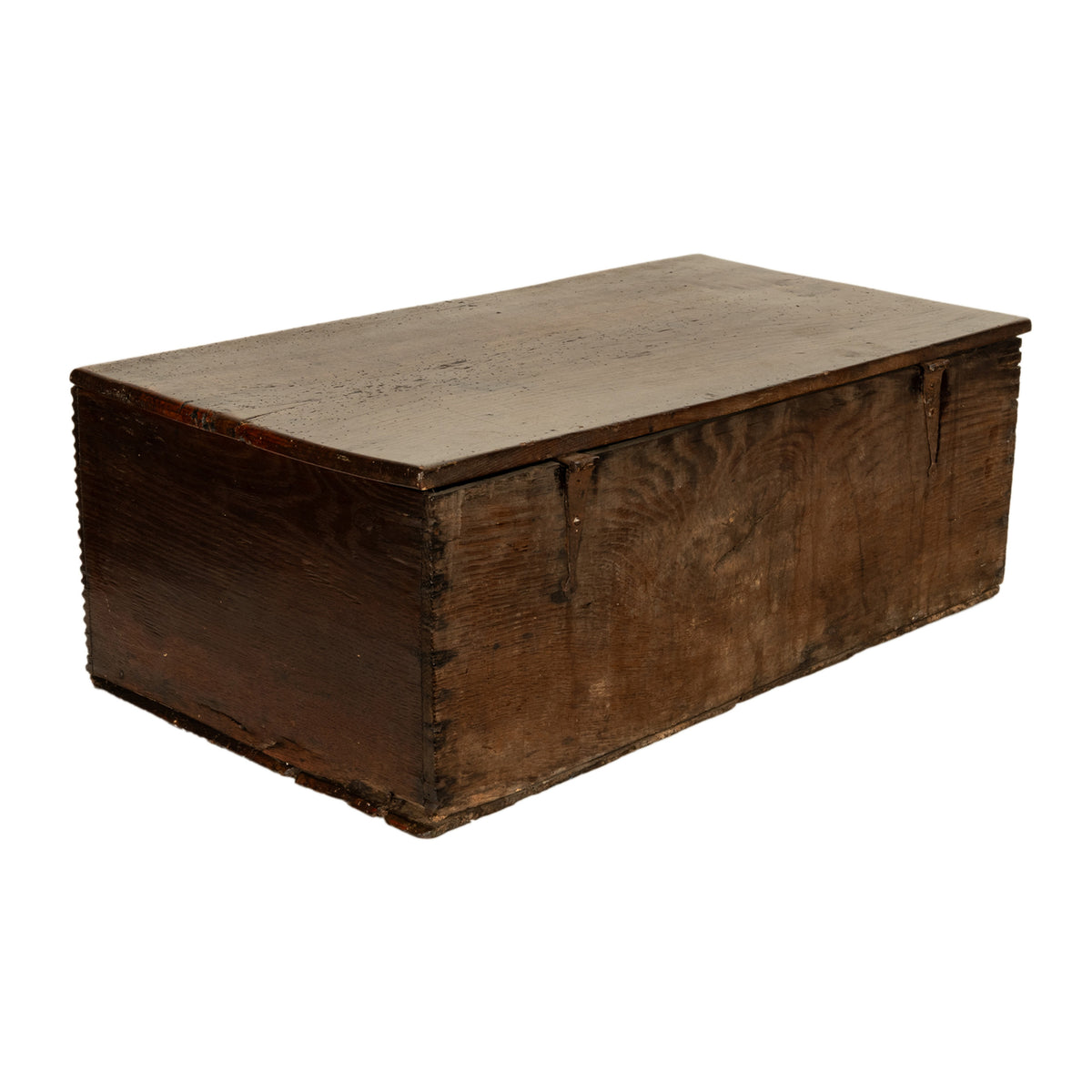 Antique English 17th Century Charles II Carved Oak Bible Document Deed Box 1680