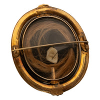 Antique 10K Gold Victorian Swivel Mourning Cameo Brooch Locket Tooth & Hair 1860