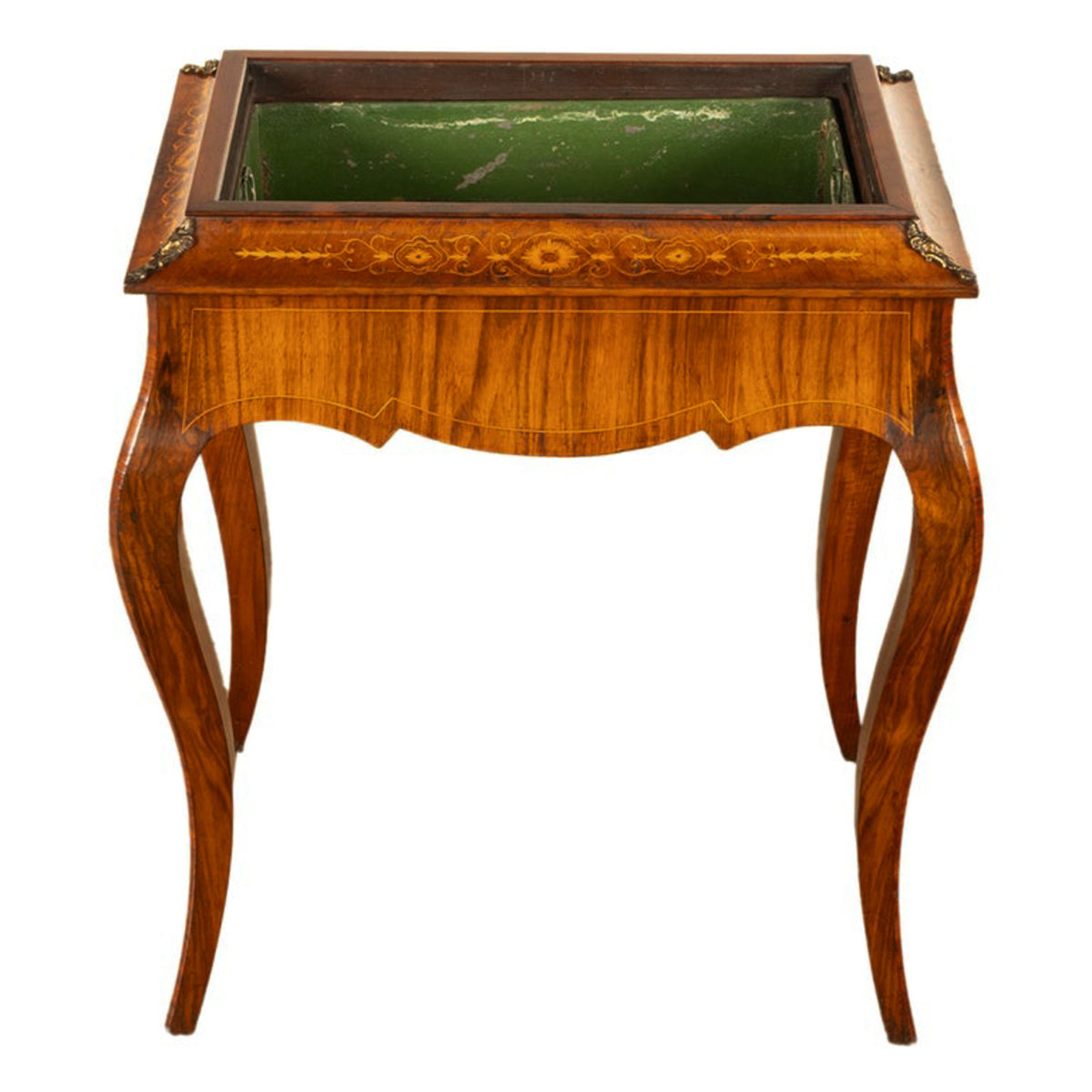 Antique French Marquetry Rosewood & Ormolu Jardiniere Wine Celarette Table 1860