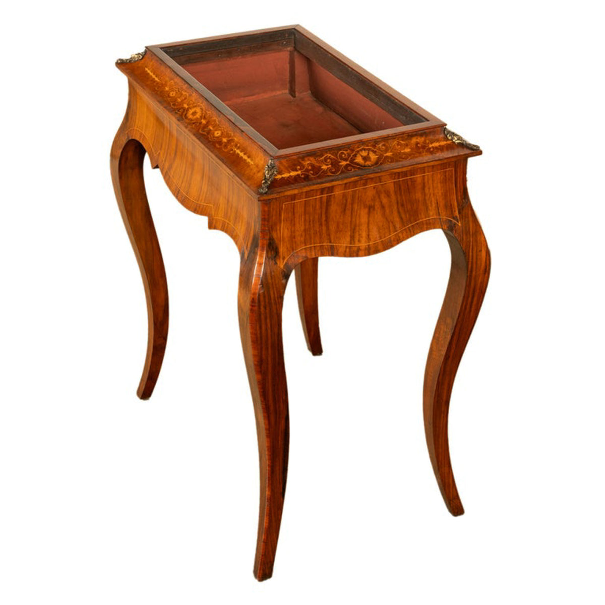 Antique French Marquetry Rosewood & Ormolu Jardiniere Wine Celarette Table 1860