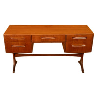 Original Mid Century Modern Danish Style Teak G Plan Furniture "Fresco" Desk Vanity by V. B. Wilkins, 1966