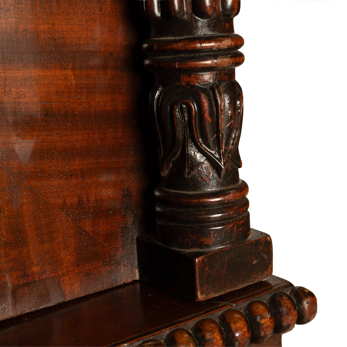 Antique 19thC Flame Mahogany Georgian Regency English Linen Press Chest 1800