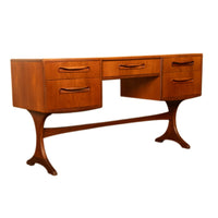 Original Mid Century Modern Danish Style Teak G Plan Furniture "Fresco" Desk Vanity by V. B. Wilkins, 1966