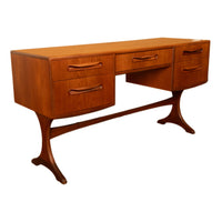 Original Mid Century Modern Danish Style Teak G Plan Furniture "Fresco" Desk Vanity by V. B. Wilkins, 1966