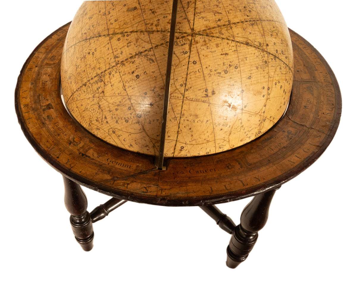 Antique Pair Georgian Terrestrial & Celestial Globes on Stands, signed  J. & W. Cary, 1802 and T. M. Bardin 1800
