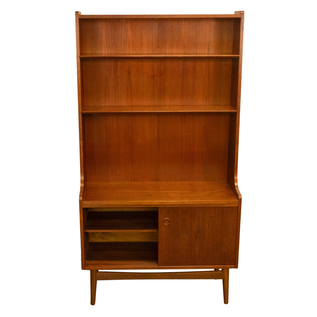 Authentic Mid Century Modern Danish Teak Bookcase Cabinet by Johannes Sorth 1965