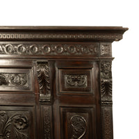Antique 19th Century Italian Renaissance Revival Carved Hall Bench Storage Settle 1880
