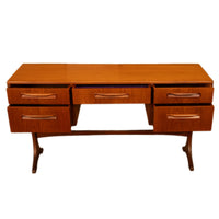 Original Mid Century Modern Danish Style Teak G Plan Furniture "Fresco" Desk Vanity by V. B. Wilkins, 1966