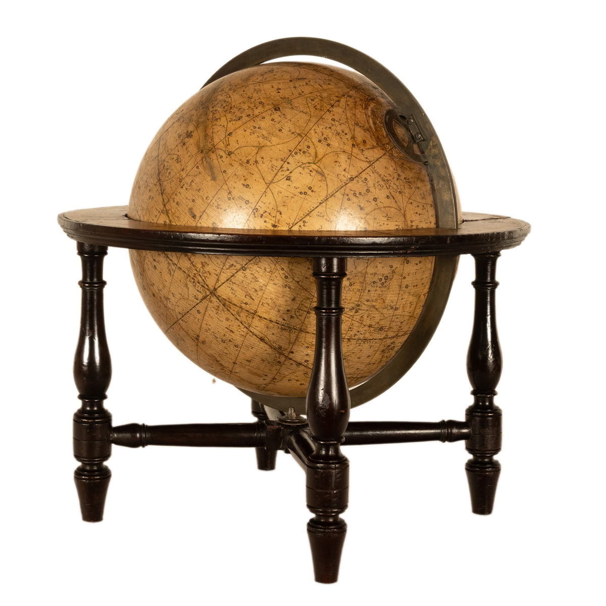 Antique Pair Georgian Terrestrial & Celestial Globes on Stands, signed  J. & W. Cary, 1802 and T. M. Bardin 1800