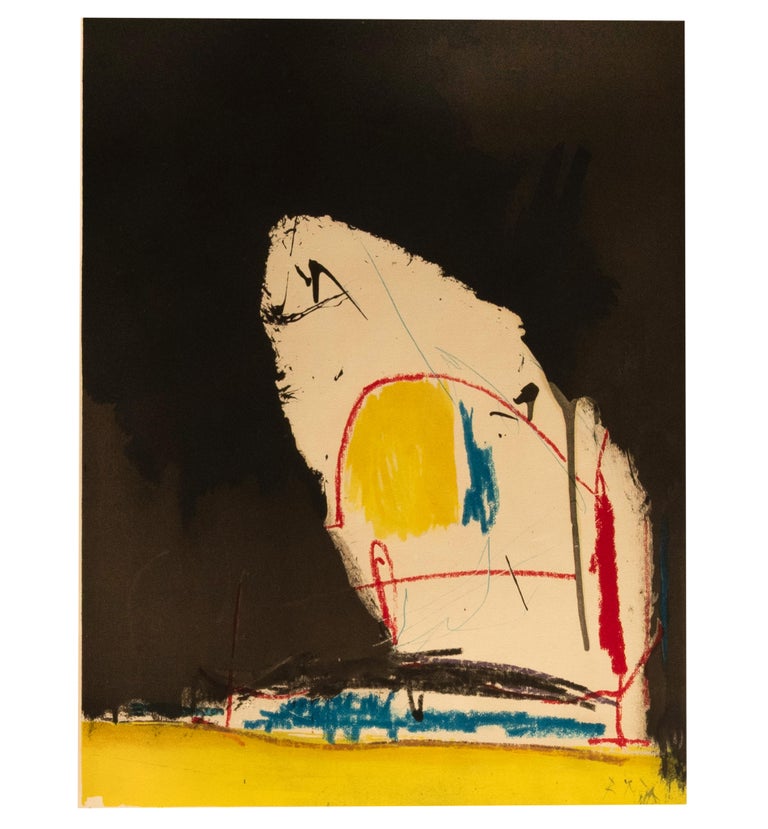 American Abstract Expressionist Color Pochoir "Capriccio" Signed Numbered 80/200 by Robert Motherwell,  1961