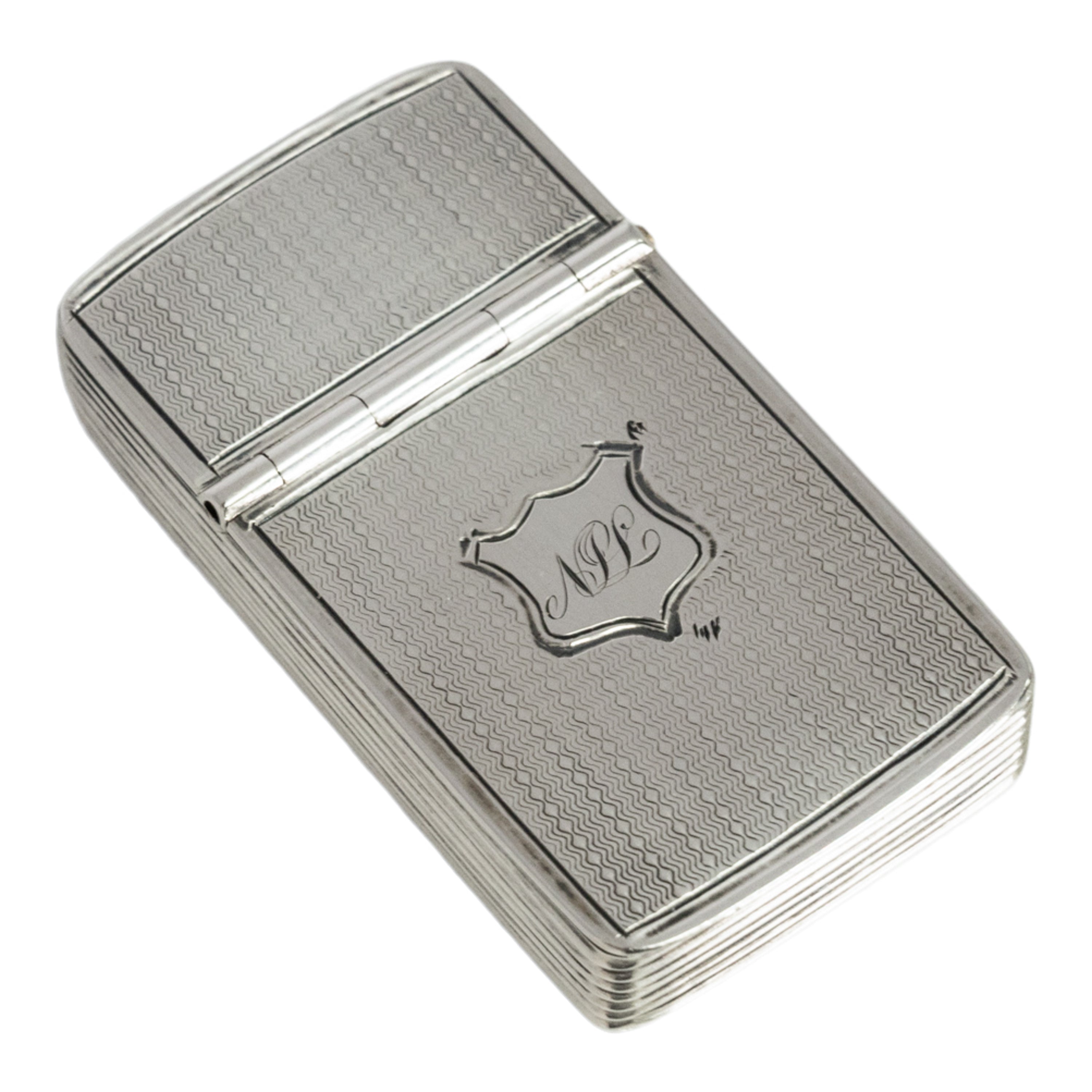 Antique Silver Combination Match Vesta & Snuff Box Francis Clark Birmi ...