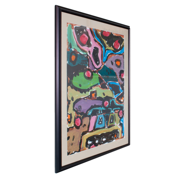 Original Abstract Expressionist Oil Painting Modern Art New York "Noah's Ark" by Jay Milder, 1989