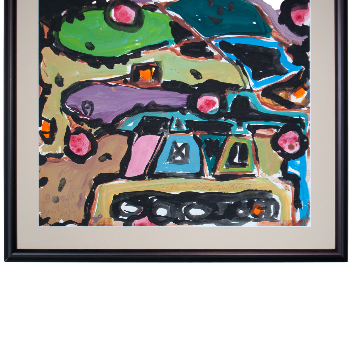 Original Abstract Expressionist Oil Painting Modern Art New York "Noah's Ark" by Jay Milder, 1989