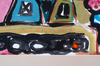 Original Abstract Expressionist Oil Painting Modern Art New York "Noah's Ark" by Jay Milder, 1989