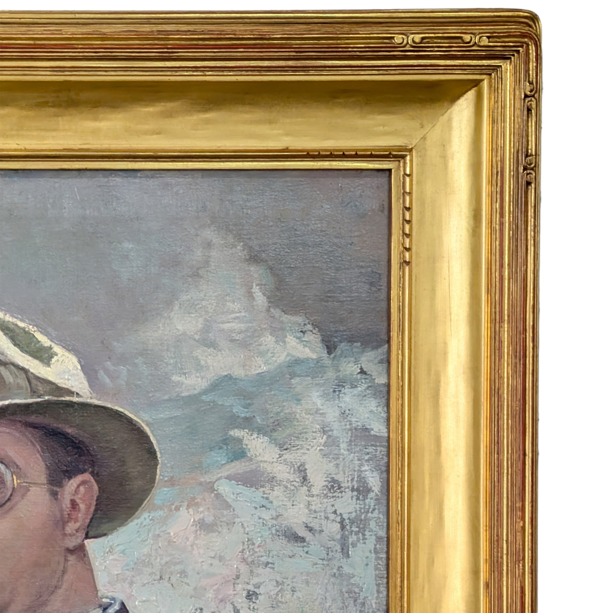 American Impressionist "Self-Portrait" Painting of Monhegan Island Maine Coast by Abraham Jacob Bogdanove, 1930