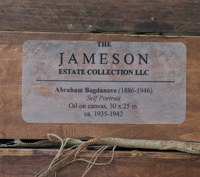 American Impressionist "Self-Portrait" Painting of Monhegan Island Maine Coast by Abraham Jacob Bogdanove, 1930