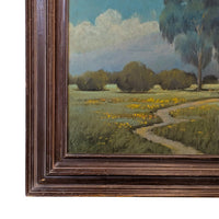 Antique American Impressionist Pastel Landscape Painting Alameda California by Edwin C. Siegfried, 1930