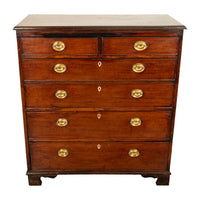 Antique 18th Century Georgian Mahogany Dresser Tall Chest of Six Drawers 1790