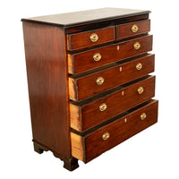 Antique 18th Century Georgian Mahogany Dresser Tall Chest of Six Drawers 1790