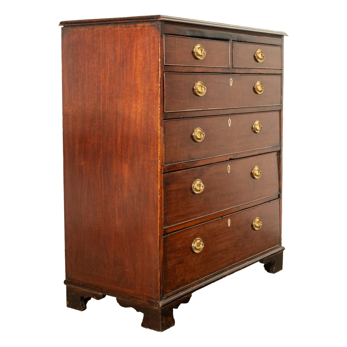 Antique 18th Century Georgian Mahogany Dresser Tall Chest of Six Drawers 1790