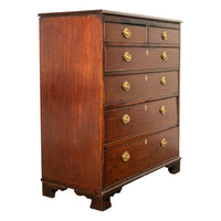 Antique 18th Century Georgian Mahogany Dresser Tall Chest of Six Drawers 1790