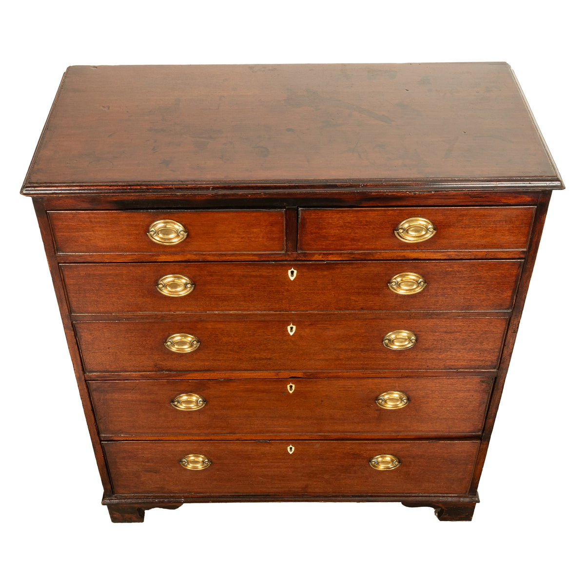 Antique 18th Century Georgian Mahogany Dresser Tall Chest of Six Drawers 1790