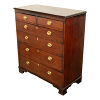 Antique 18th Century Georgian Mahogany Dresser Tall Chest of Six Drawers 1790