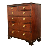 Antique 18th Century Georgian Mahogany Dresser Tall Chest of Six Drawers 1790