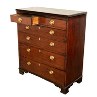 Antique 18th Century Georgian Mahogany Dresser Tall Chest of Six Drawers 1790