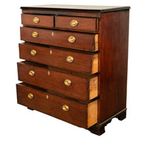 Antique 18th Century Georgian Mahogany Dresser Tall Chest of Six Drawers 1790