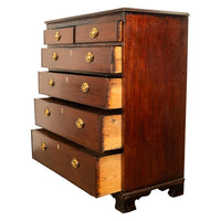 Antique 18th Century Georgian Mahogany Dresser Tall Chest of Six Drawers 1790