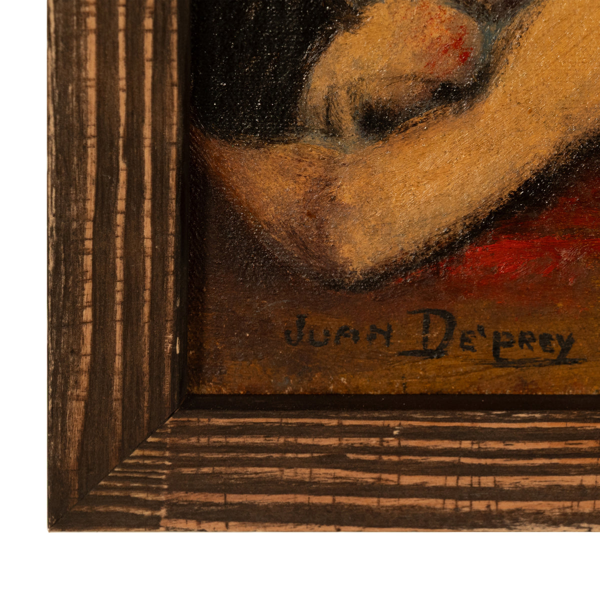 Oil Painting Puerto Rican Outsider Latin American Art "Horsemen of Apocalypse" by Juan De Prey, 1932