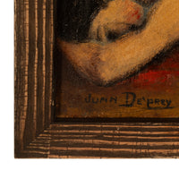 Oil Painting Puerto Rican Outsider Latin American Art "Horsemen of Apocalypse" by Juan De Prey, 1932