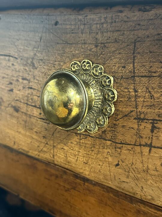 Antique Early 19th Century French Provincial Farmhouse Fruitwood Serving Kitchen Table 1820