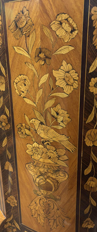 Pair Antique 18thC French Louis XV Inlaid Marquetry Ormolu Tambour Cabinets 1780