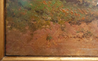 Hudson River School Landscape Oil Painting on Canvas Lake Geneva Adirondacks New York by John Bunyan Bristol, Circa 1870