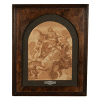 Important 16th Century Italian Renaissance Baroque Old Master Drawing Watercolor by Annibale Carracci, Circa 1590