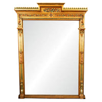 Antique 19th Century Monumental Giltwood Overmantel Full Length Pier Mirror 1860