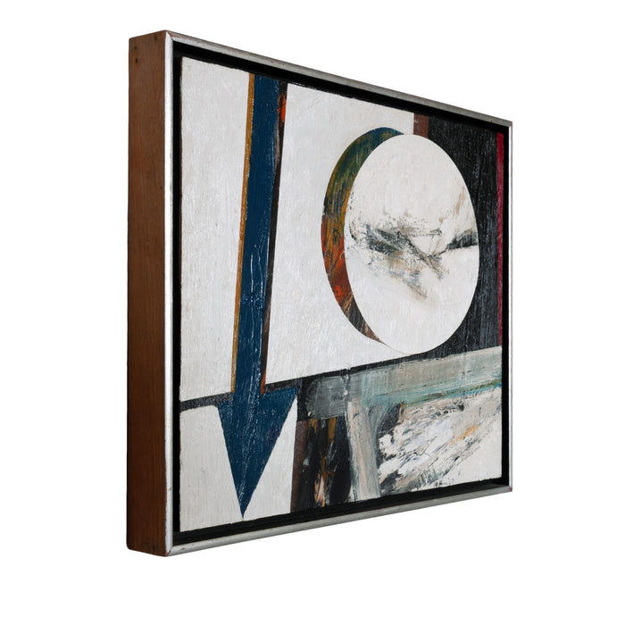 American Modernist Abstract Expressionist "Hard Edged" Oil on Canvas Painting by Budd Hopkins, 1967