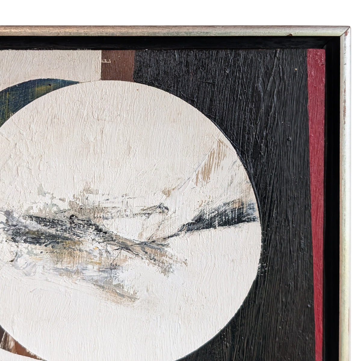 American Modernist Abstract Expressionist "Hard Edged" Oil on Canvas Painting by Budd Hopkins, 1967