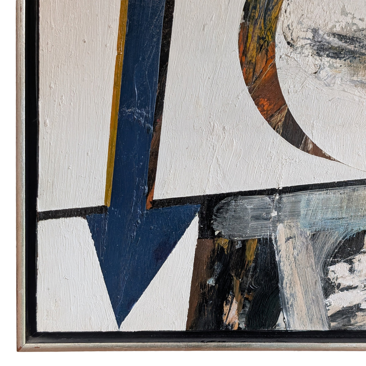 American Modernist Abstract Expressionist "Hard Edged" Oil on Canvas Painting by Budd Hopkins, 1967
