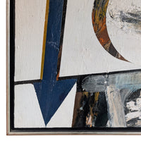 American Modernist Abstract Expressionist "Hard Edged" Oil on Canvas Painting by Budd Hopkins, 1967