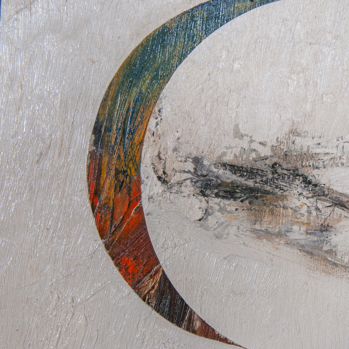 American Modernist Abstract Expressionist "Hard Edged" Oil on Canvas Painting by Budd Hopkins, 1967